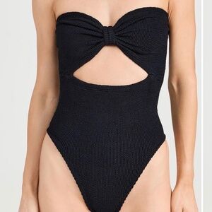 Hunza G Alana One Piece In Black ONE SIZE